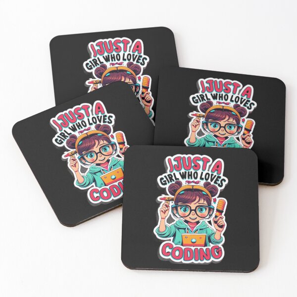 Item preview, Just a girl who loves coding designed and sold by TrendyPalette.