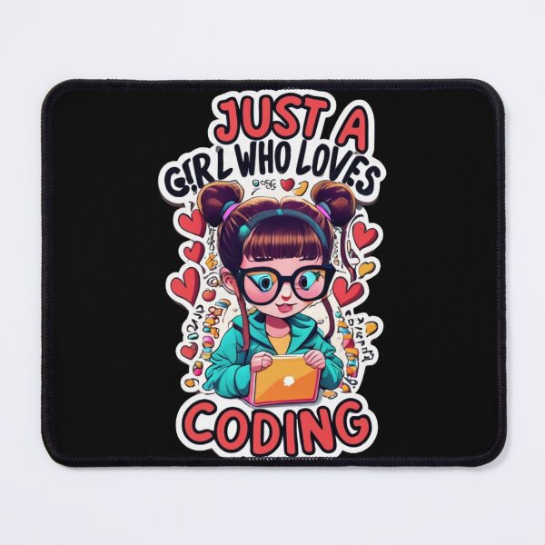 Item preview, Just a girl who loves coding designed and sold by TrendyPalette.