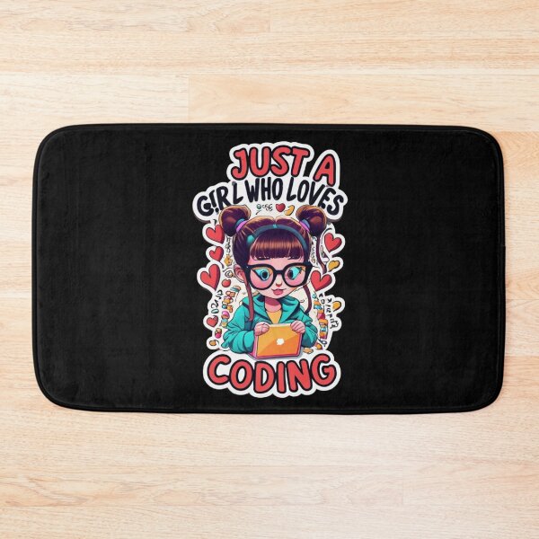 Item preview, Just a girl who loves coding designed and sold by TrendyPalette.