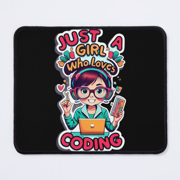 Item preview, Just a girl who loves coding designed and sold by TrendyPalette.