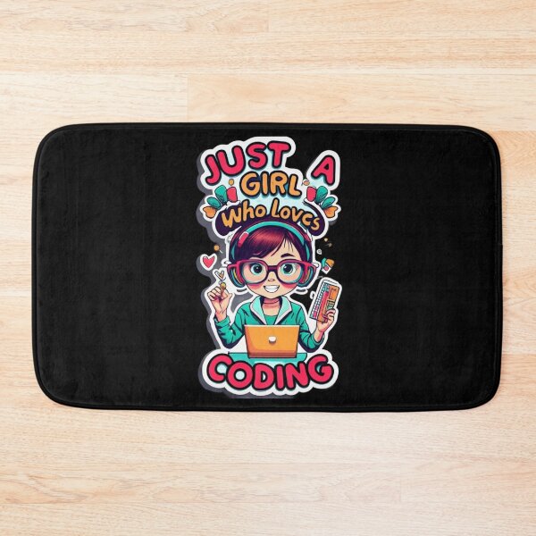 Item preview, Just a girl who loves coding designed and sold by TrendyPalette.