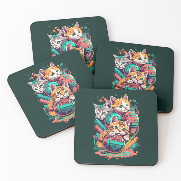 Item preview, High Detailed with Cute Domestic Kittens Graffiti Illustration designed and sold by Psycho-Crazy.