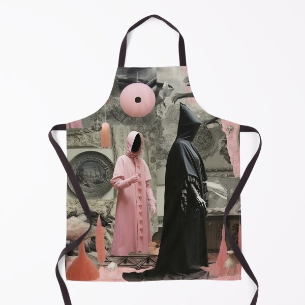 Item preview, Creepy pink collage artwork designed and sold by silent-violin.