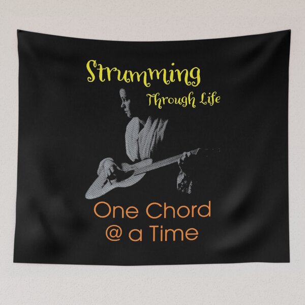 Item preview, Strumming through life, one chord at a time Bright font version designed and sold by pelagio.