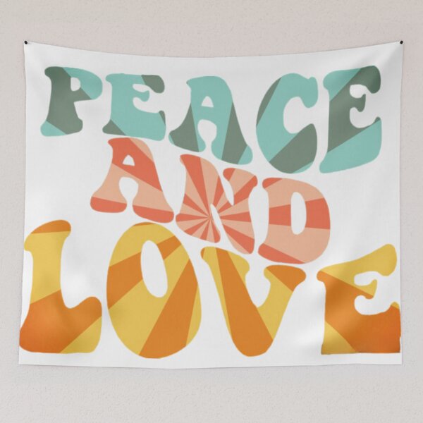 Item preview, Peace and Love Retro Groovy Style designed and sold by gleefulme.