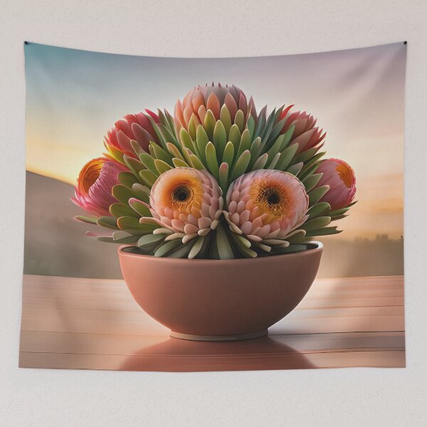 Item preview, Terracotta Pot – Proteas designed and sold by ART-VUVULE.