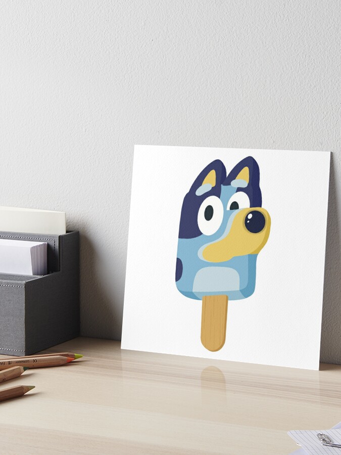 Blue Dog Popsicle Poster for Sale by BaloneyDraws