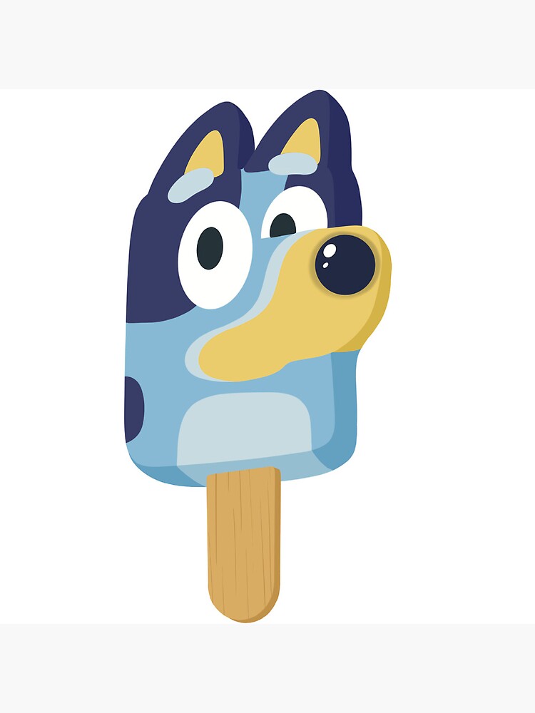 Blue Dog Popsicle Poster for Sale by BaloneyDraws