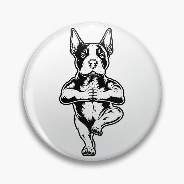 Item preview, Bull Terrier Yoga Puppy Funny Dogs Tree Pose Vrikshasana designed and sold by GrandeDuc.