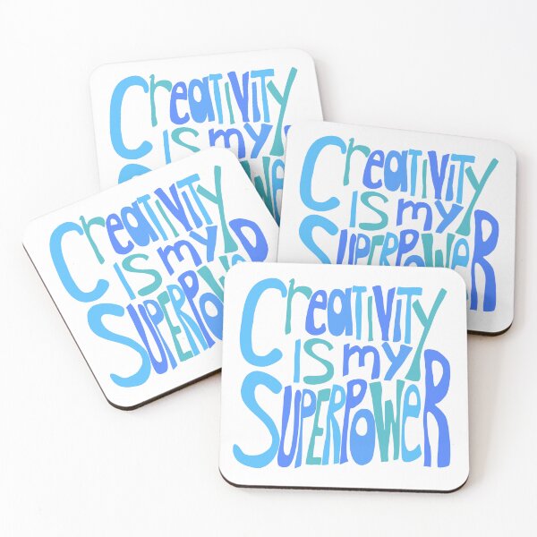Item preview, Creativity is my Superpower BlueHand Lettering designed and sold by wordznart.