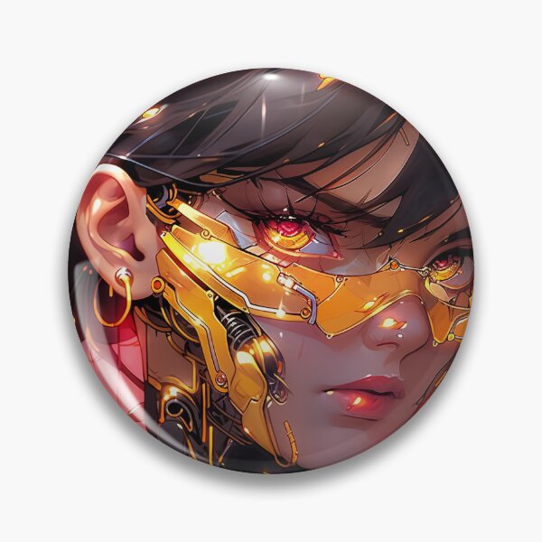 Item preview, Cool Yellow and Pink Cyberpunk Anime Girl designed and sold by bubblegoth.