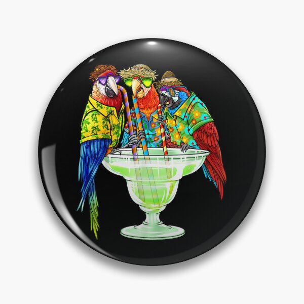 Item preview, Parrots Drinking Margarita On Summer Vacation Birds, Jimmy Buffett margaritaville designed and sold by Hoahip.