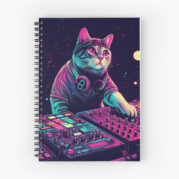 Aperçu de l'œuvre Chat DJ cool créée et vendue par SamilDesign.
