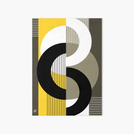 Linear Geometric Abstract Art Board Print