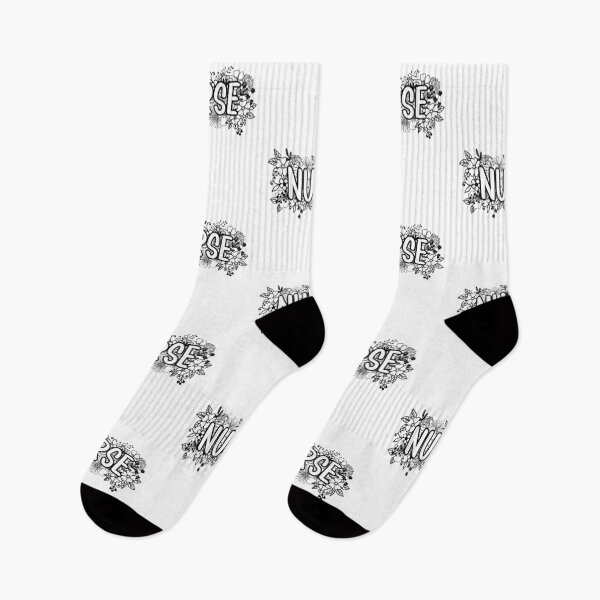 Item preview, Nurse Floral B&W designed and sold by Jenn Graham.