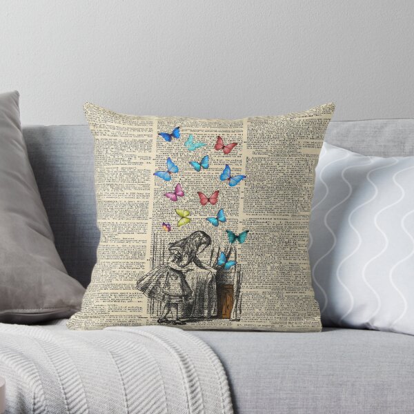 Alice In Wonderland - Let The Adventure Begin Throw Pillow