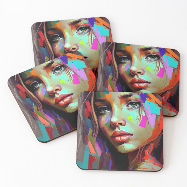 Item preview, Abstract Portrait of a Woman in colorful waterpaint designed and sold by ManuelAndreas.