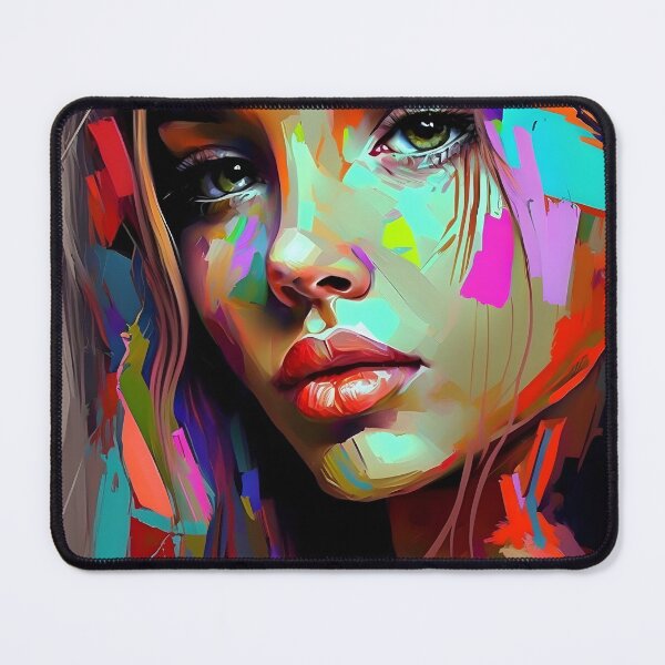 Item preview, Abstract Portrait of a Woman in colorful waterpaint designed and sold by ManuelAndreas.