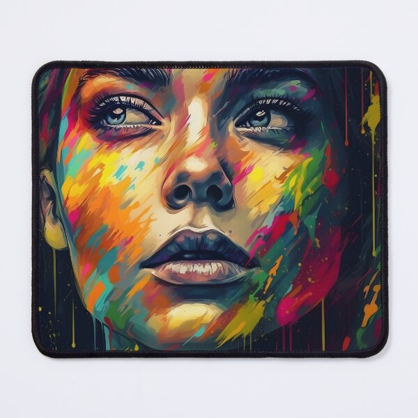 Item preview, Abstract Portrait of a Woman in colorful waterpaint designed and sold by ManuelAndreas.