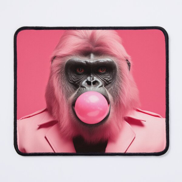 Item preview, Pink Bubble Gum gorilla, AI designed and sold by silent-violin.
