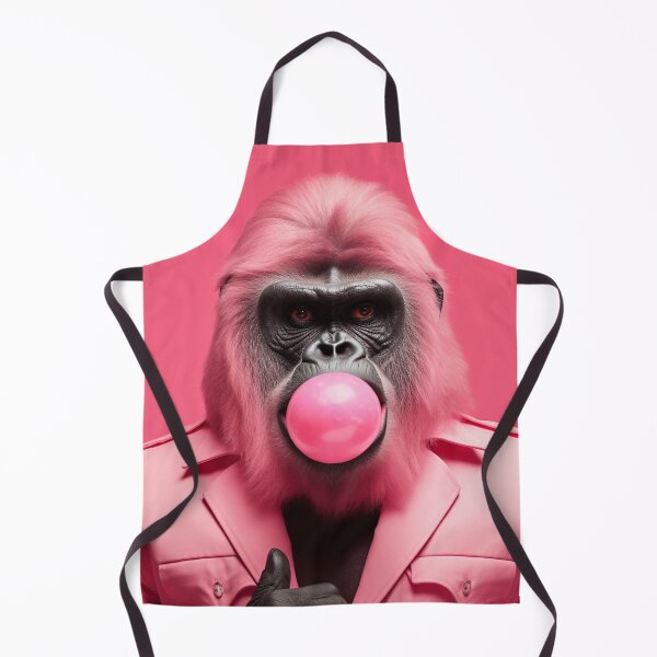 Item preview, Pink Bubble Gum gorilla, AI designed and sold by silent-violin.