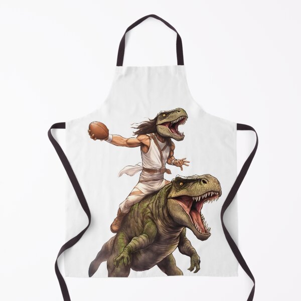 Item preview, Masked Jesus Riding Dinosaur Playing Football–Who Would Jesus Draft In The First Round of Fantasy Football? A Dinosaur  designed and sold by ignasirus.