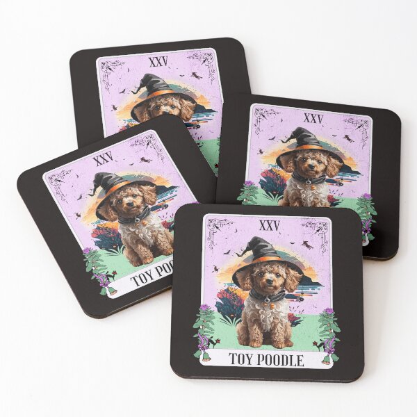 Item preview, Toy Poodle Halloween Dog Tarot designed and sold by Wolfheartart.