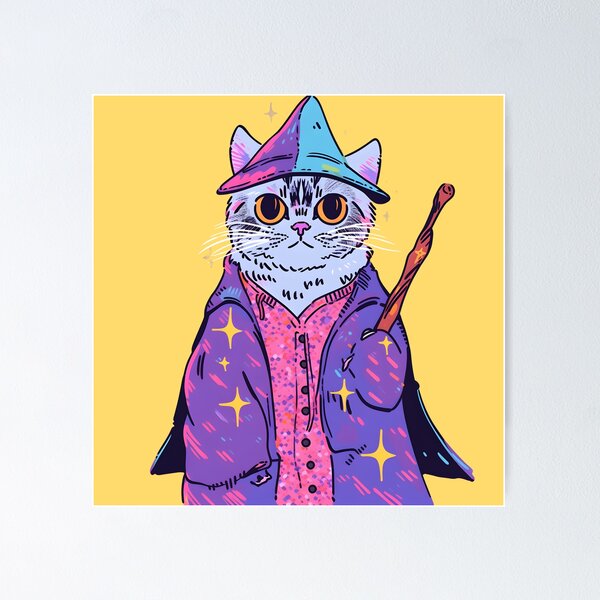 Item preview, Wizard Cat designed and sold by natilop.