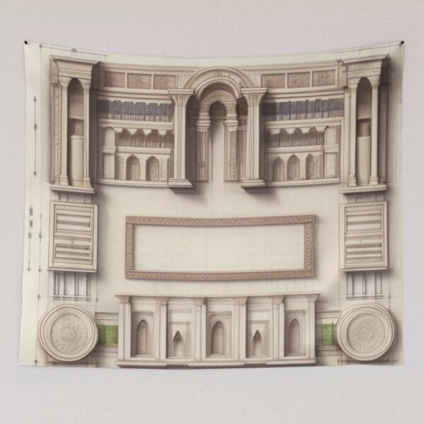 Item preview, Ancient architecture plans  designed and sold by Roxburylane.