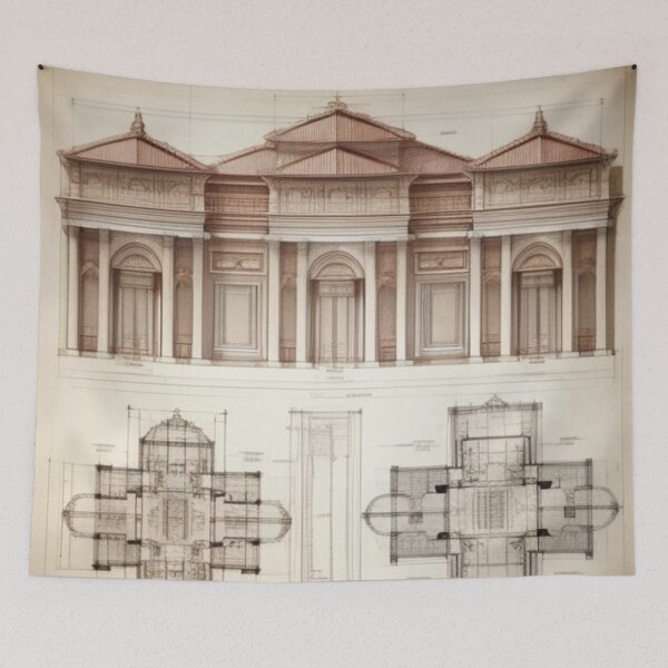Item preview, Ancient architecture plans  designed and sold by Roxburylane.