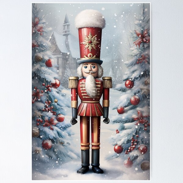 Item preview, Christmas Nutcracker Soldier in the Snow  designed and sold by CGSGraphics.