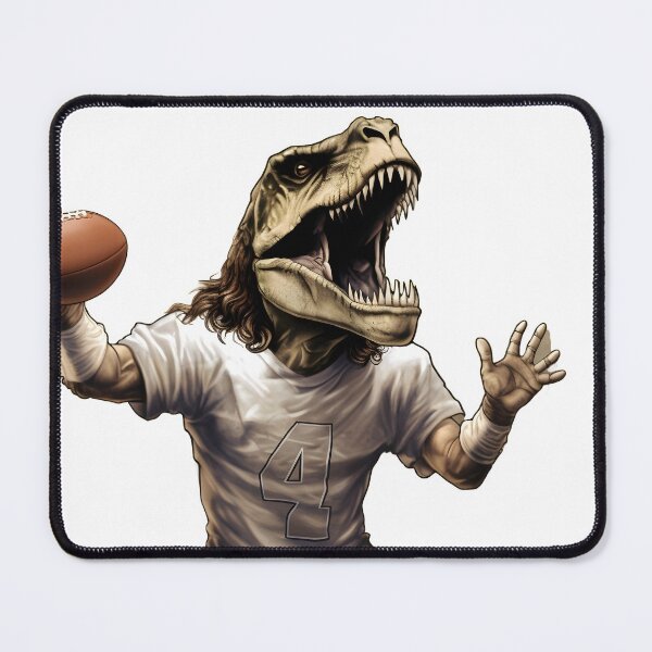Item preview, Dinosaur Playing Football–drafted by none other than Jesus, this T-Rex is a formidable opponent by any standard. designed and sold by ignasirus.