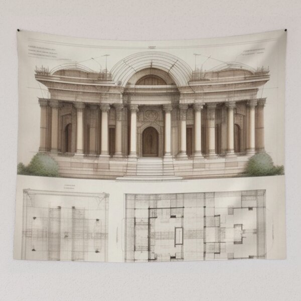 Item preview, Floor plans,  Ancient architecture  designed and sold by Roxburylane.