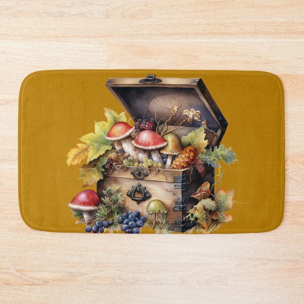 Item preview, Forest Treasure Chest, Treasures of Nature, Autumn Gifts watercolor style designed and sold by Sunmoonlove.