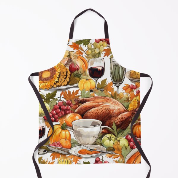 Item preview, Thanksgiving pattern with turkey, whine and pumpkins designed and sold by Vindbult.