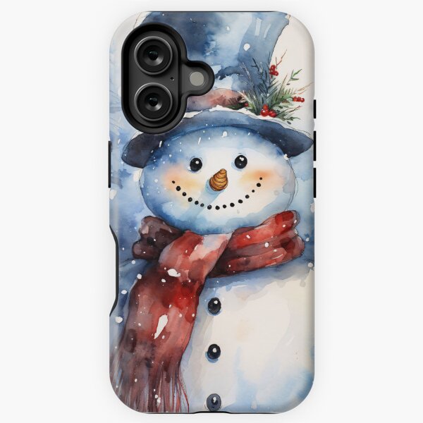 Item preview, Christmas Happy Snowman in a Top Hat in the Snow  designed and sold by CGSGraphics.
