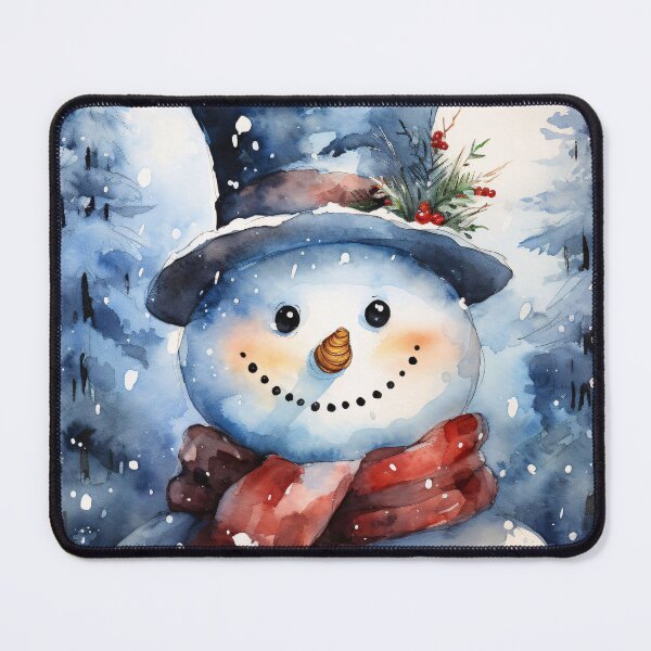 Item preview, Christmas Happy Snowman in a Top Hat in the Snow  designed and sold by CGSGraphics.