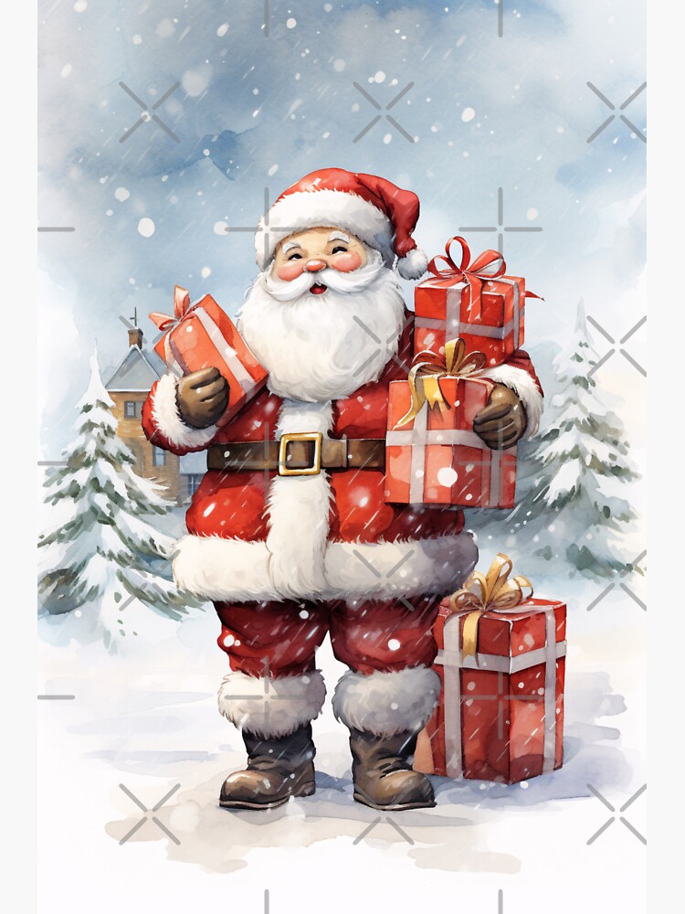 My Christmas Running Wish List. | Santa cartoon, Santa coloring pages, Christmas  drawing
