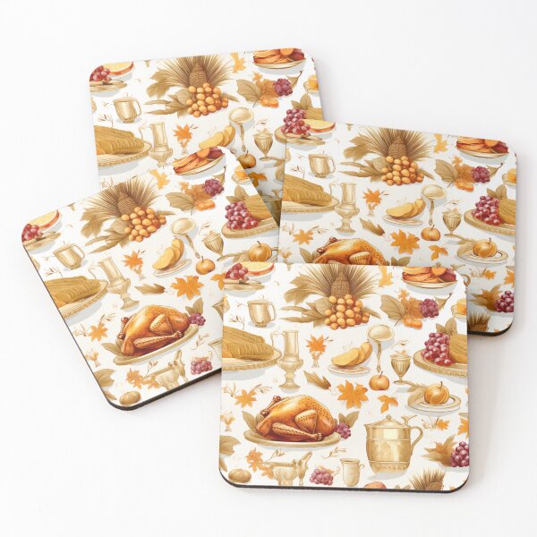 Item preview, Thanksgiving pattern with turkey, grapes and leafs designed and sold by Vindbult.