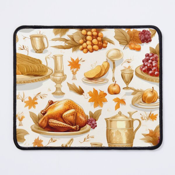 Item preview, Thanksgiving pattern with turkey, grapes and leafs designed and sold by Vindbult.
