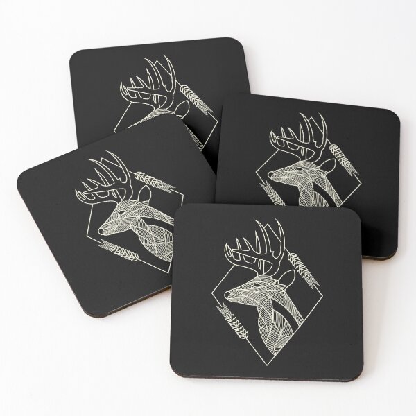 Item preview, Minimalist gold geometric wildlife deer designed and sold by tharaka-merch.