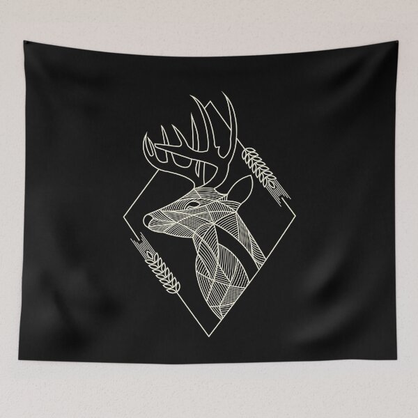 Item preview, Minimalist gold geometric wildlife deer designed and sold by tharaka-merch.