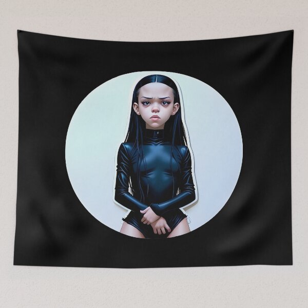 Item preview, Jenna Ortega in a Black Latex Outfit designed and sold by worldofwhisper.