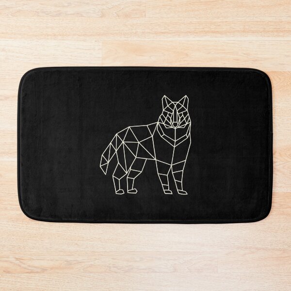 Item preview, Dark Minimalist gold geometric wildlife wolf designed and sold by tharaka-merch.