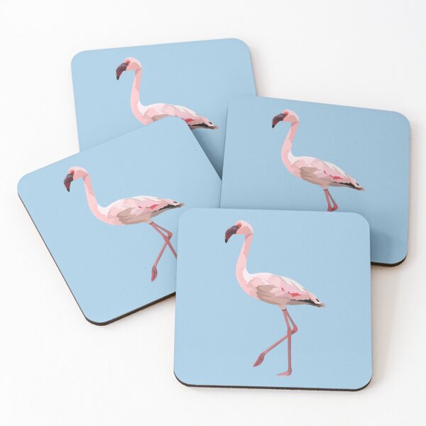 Item preview, L is for Lesser Flamingo,Lesser Flamingo Illustration – Small and Vibrant Wading Bird Artwork designed and sold by PrettylittlepastelUk.