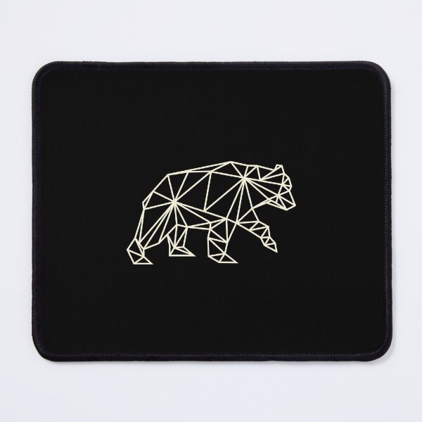Item preview, Dark Minimalist gold geometric wildlife bear designed and sold by tharaka-merch.