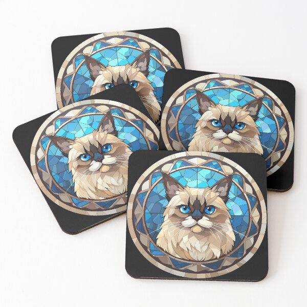 Item preview, Birman Cat, Birman Kitten, Cat Birman with Blue Eyes designed and sold by whiteraven-shop.