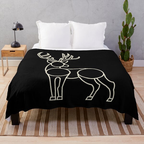 Item preview, Dark Minimalist gold geometric wildlife deer designed and sold by tharaka-merch.