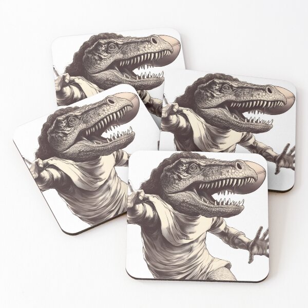 Item preview, Godzilla Fantasy Football Dinosaur, drafted by none other than Fantasy Jesus himself, got hit by a football in Jurassic Field  designed and sold by ignasirus.