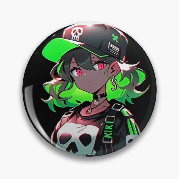 Item preview, Green hair neon punk girl designed and sold by Hirako Nakatsu.